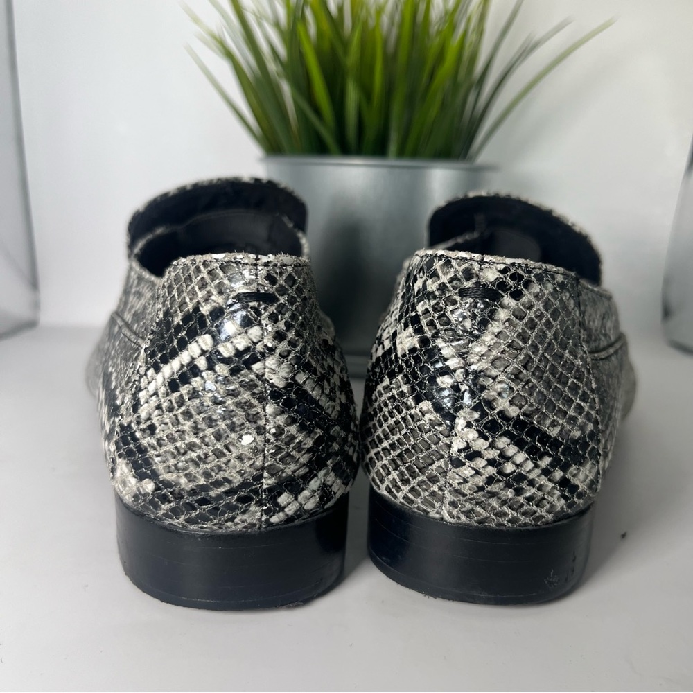 Jeffrey Campbell Snakeskin Python Cap Toe Loafers… - image 4